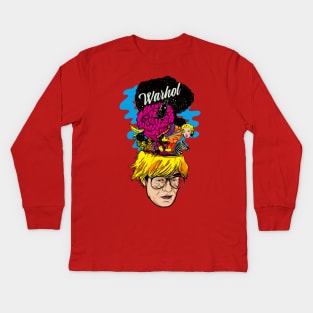 Andy Warhol - History of Art Kids Long Sleeve T-Shirt